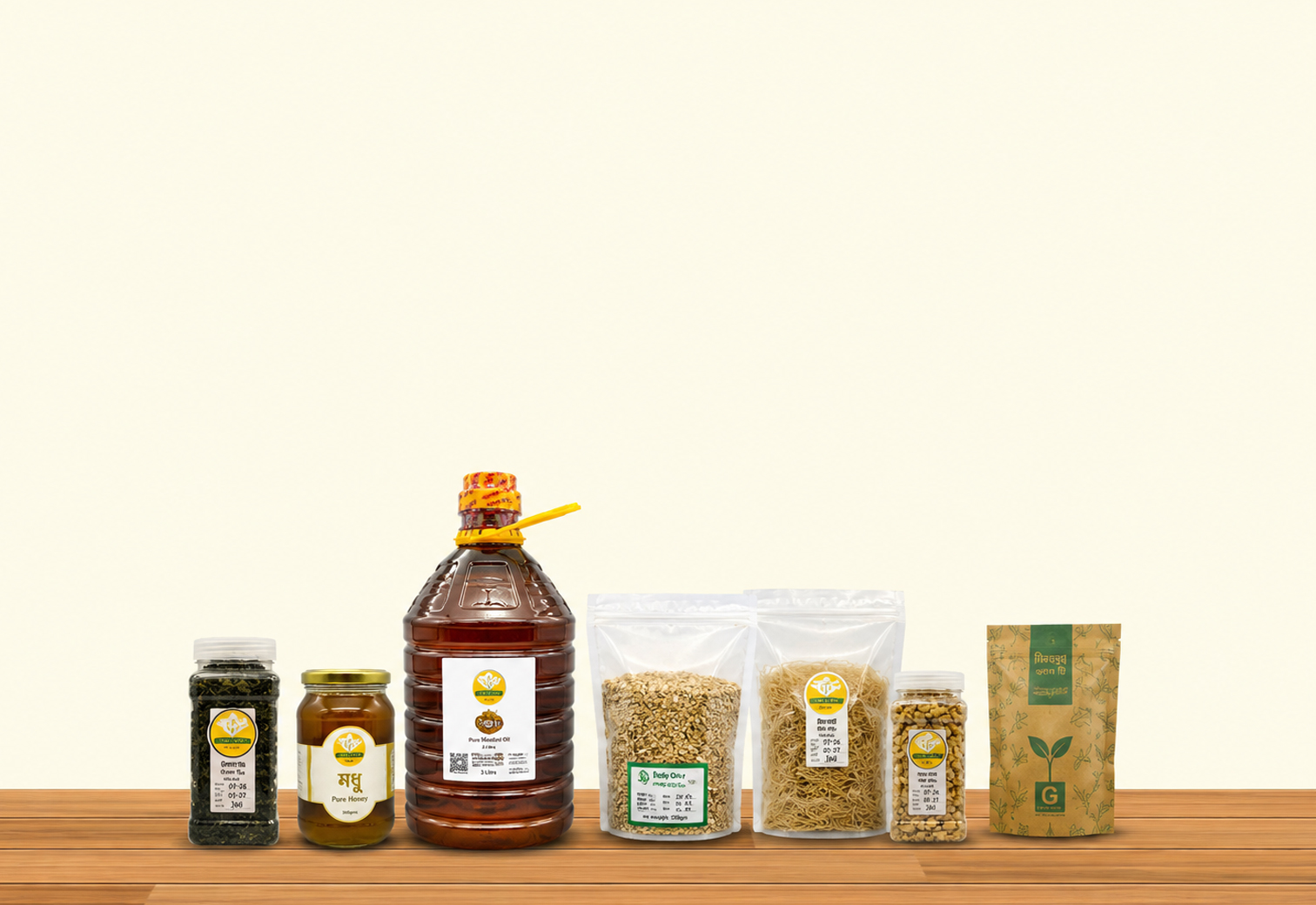 A varied selection of Girosto pantry products including oils, spices and daily essentials